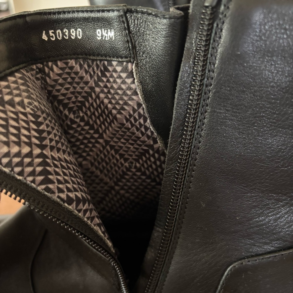 Aquatalia Made in Italy Lillie Moto Black Leather Boot - sz 9.5 - Picture 11 of 11